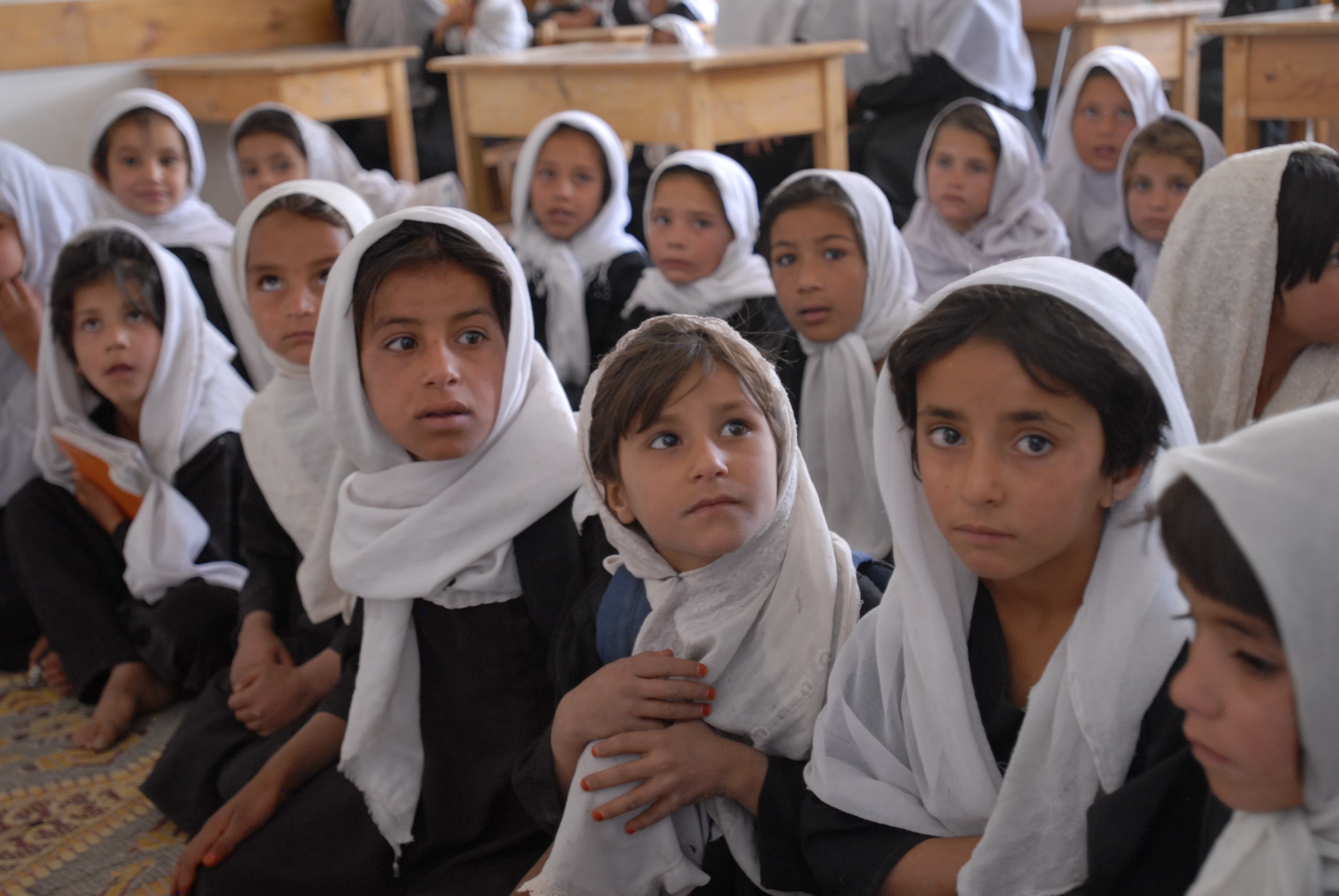 Afghan students in class